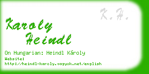 karoly heindl business card