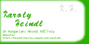 karoly heindl business card